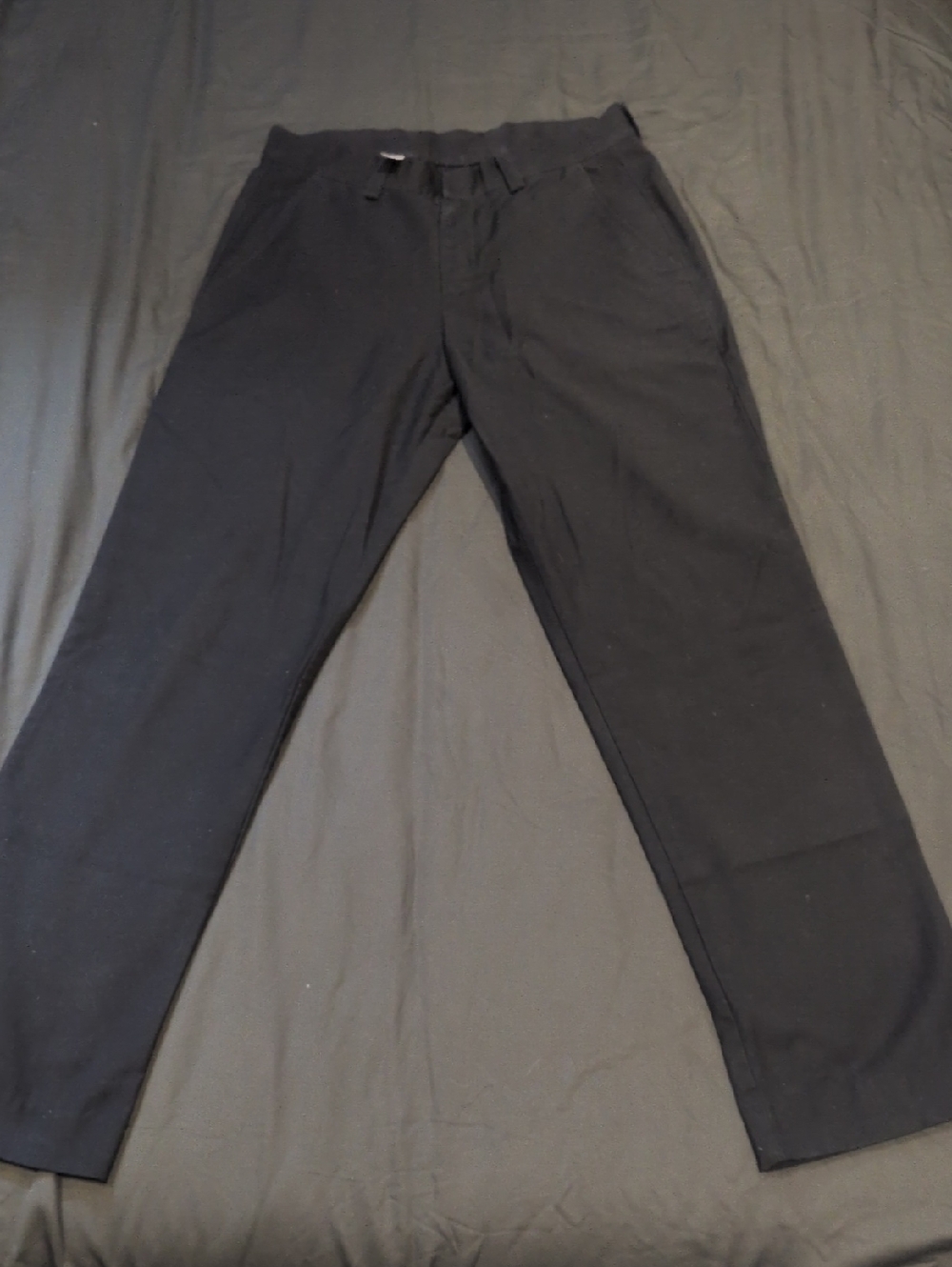 American Apparel Black Straight-Leg Chinos